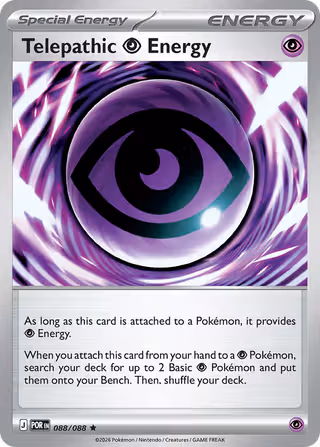 Telepathic Psychic Energy 88/88 Pokemon card