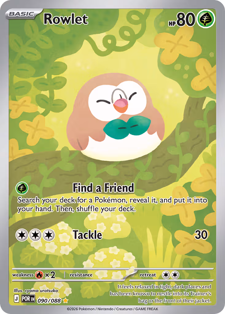 Rowlet 90/88 Pokemon card