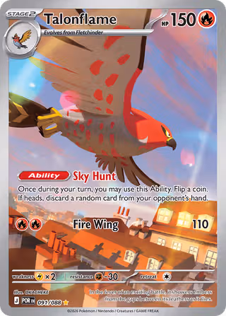Talonflame 91/88 Pokemon card