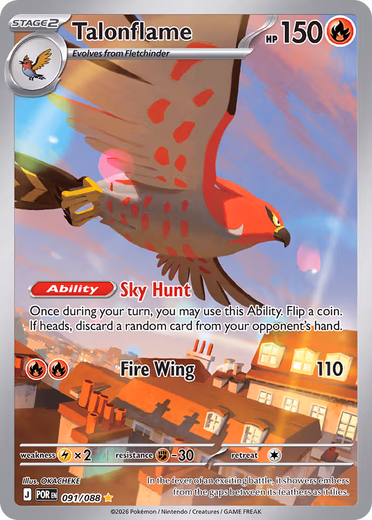 Talonflame 91/88 Pokemon card