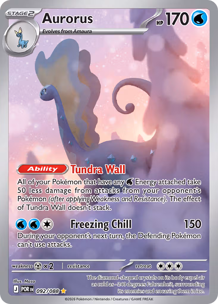 Aurorus 92/88 Pokemon card