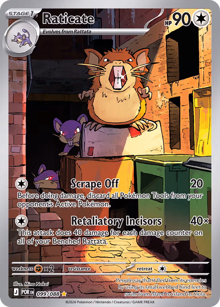 Raticate 99/88 Pokemon card