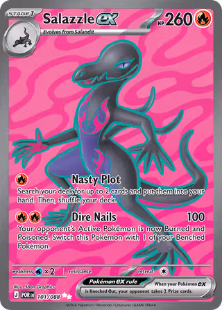 Salazzle ex 101/88 Pokemon card
