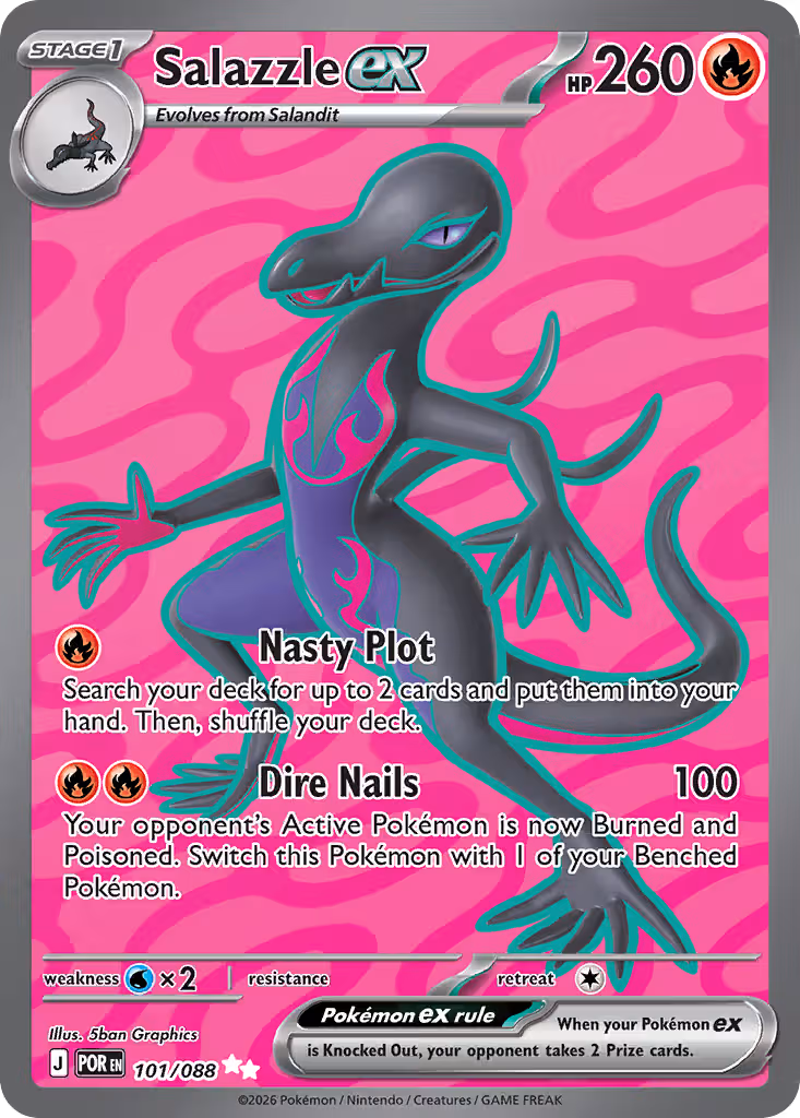 Salazzle ex 101/88 Pokemon card