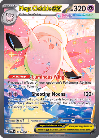 Mega Clefable ex 119/88 Pokemon card