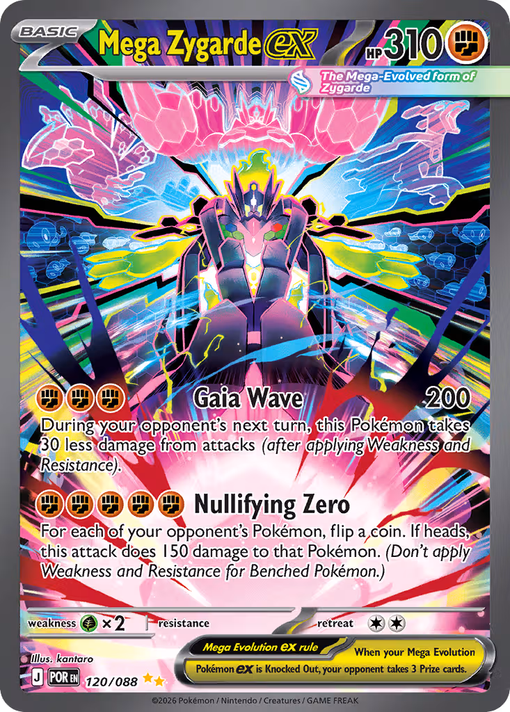 Mega Zygarde ex 120/88 Pokemon card