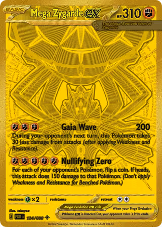 Mega Zygarde ex 124/88 Pokemon card