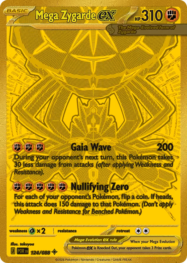 Mega Zygarde ex 124/88 Pokemon card