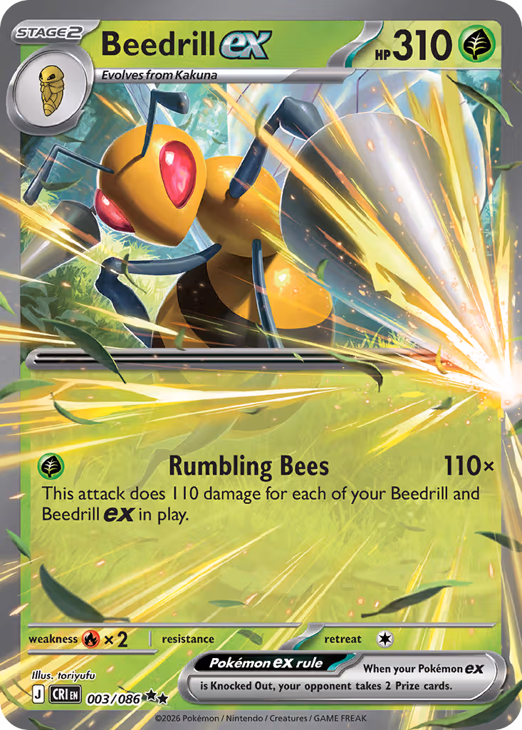 Beedrill ex 3/86 Pokemon card