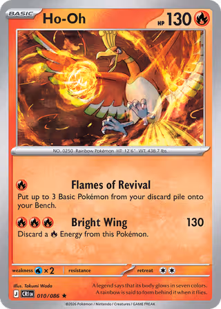 Ho-Oh 10/86 Pokemon card