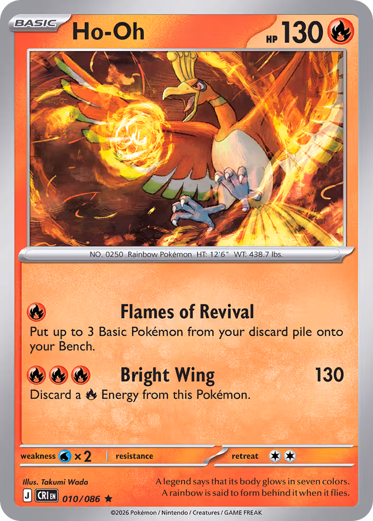 Ho-Oh 10/86 Pokemon card