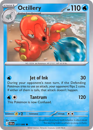 Octillery 17/86 Pokemon card