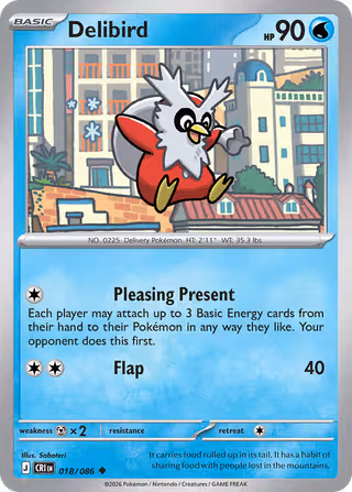 Delibird 18/86 Pokemon card