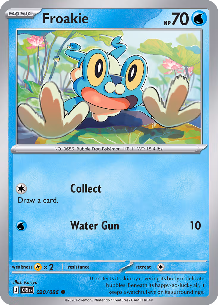 Froakie 20/86 Pokemon card