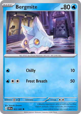 Bergmite 23/86 Pokemon card