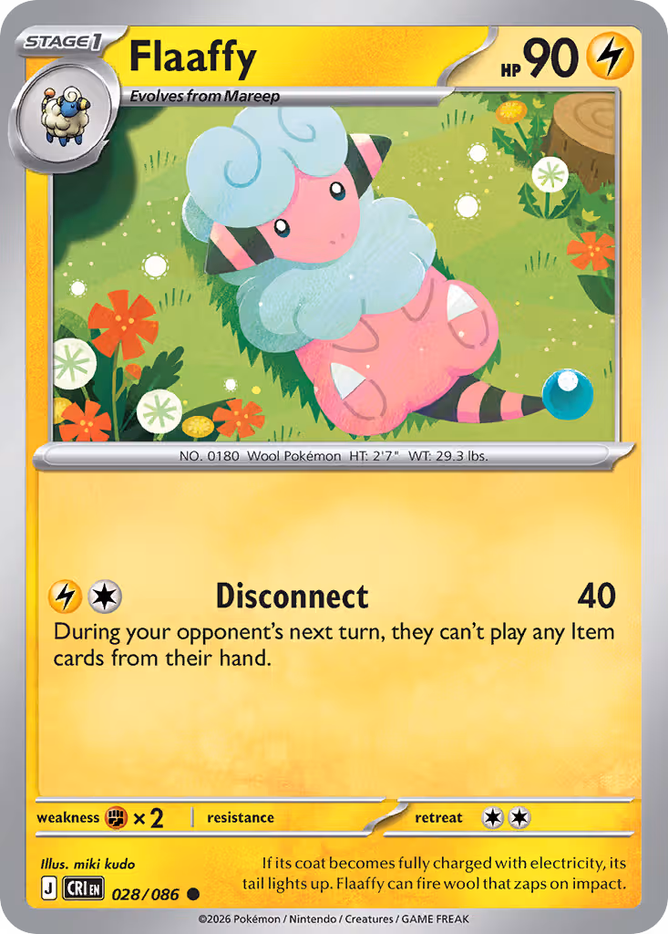 Flaaffy 28/86 Pokemon card