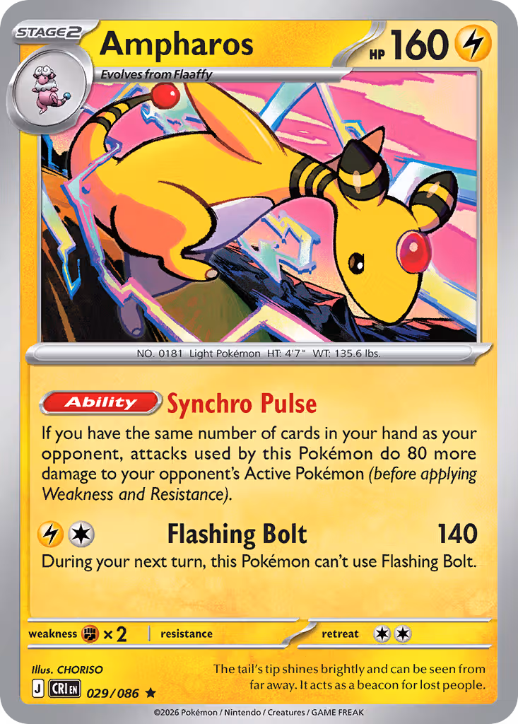 Ampharos 29/86 Pokemon card