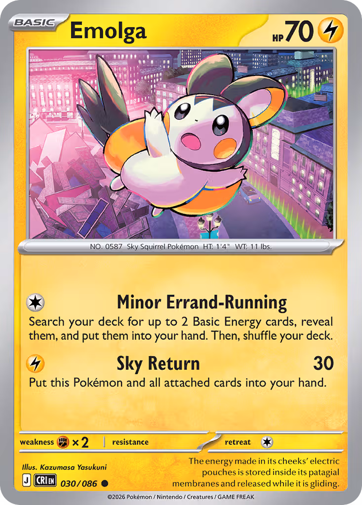 Emolga 30/86 Pokemon card