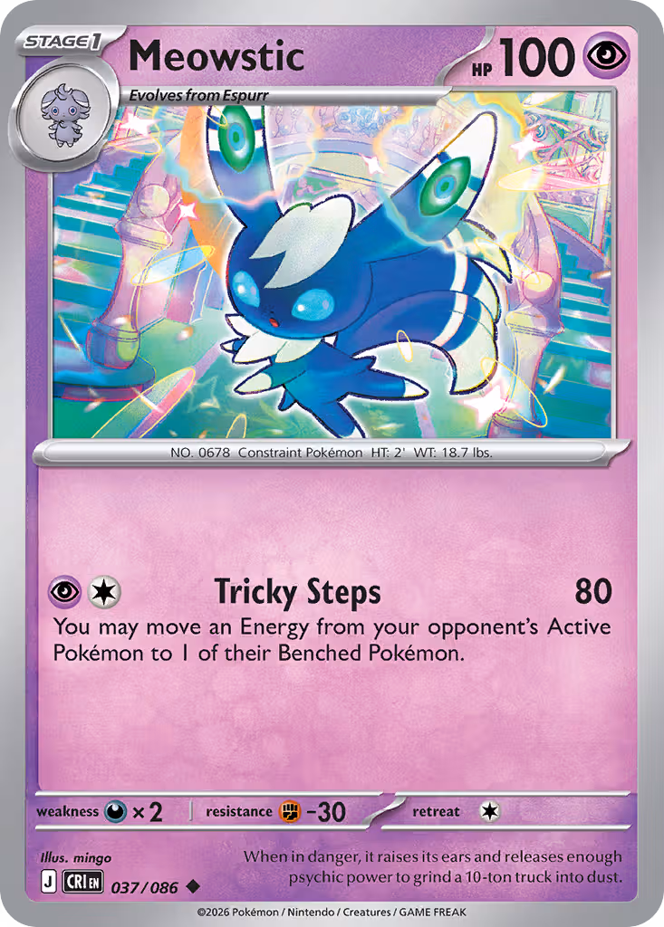 Meowstic 37/86 Pokemon card
