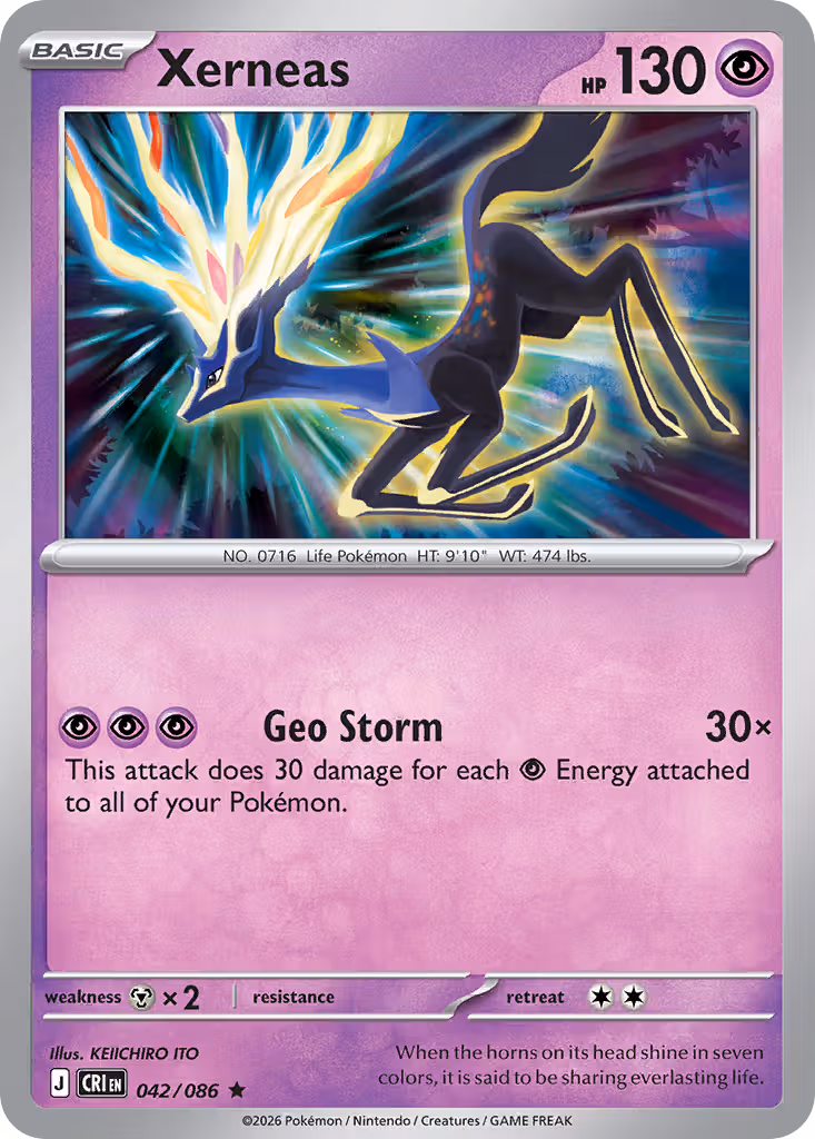 Xerneas 42/86 Pokemon card