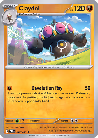 Claydol 47/86 Pokemon card