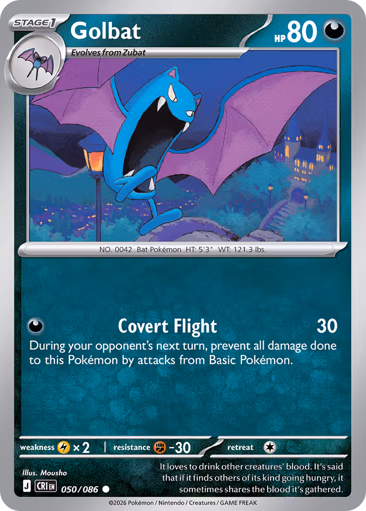 Golbat 50/86 Pokemon card