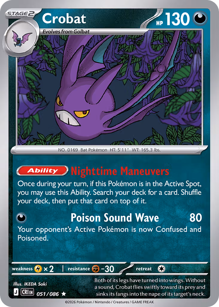 Crobat 51/86 Pokemon card