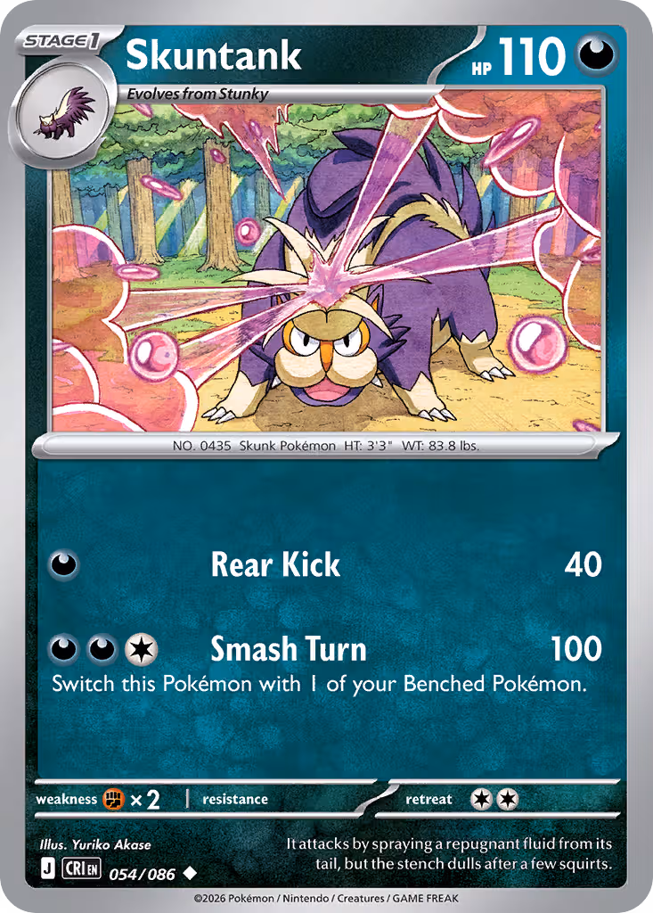 Skuntank 54/86 Pokemon card