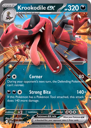 Krookodile ex 55/86 Pokemon card