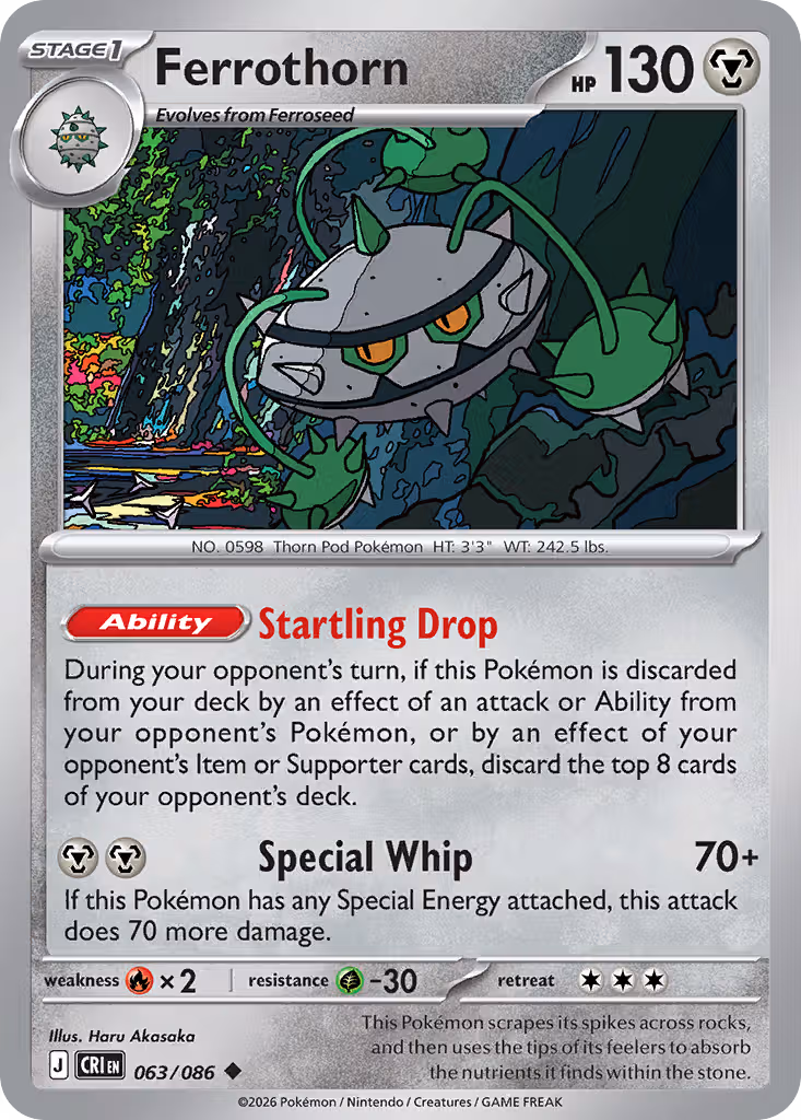 Ferrothorn 63/86 Pokemon card