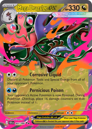 Mega Dragalge ex 65/86 Pokemon card