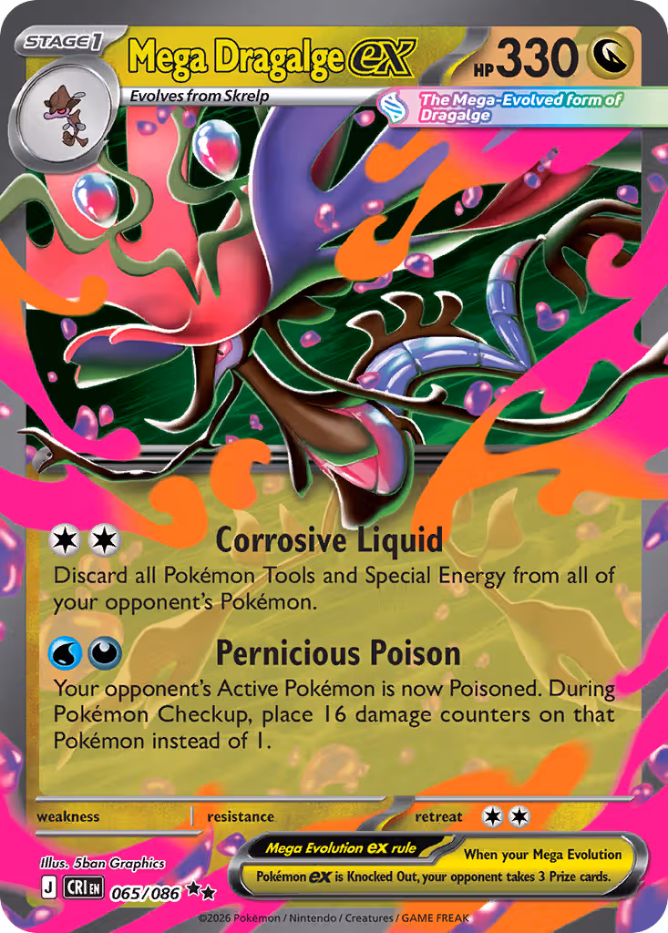 Mega Dragalge ex 65/86 Pokemon card