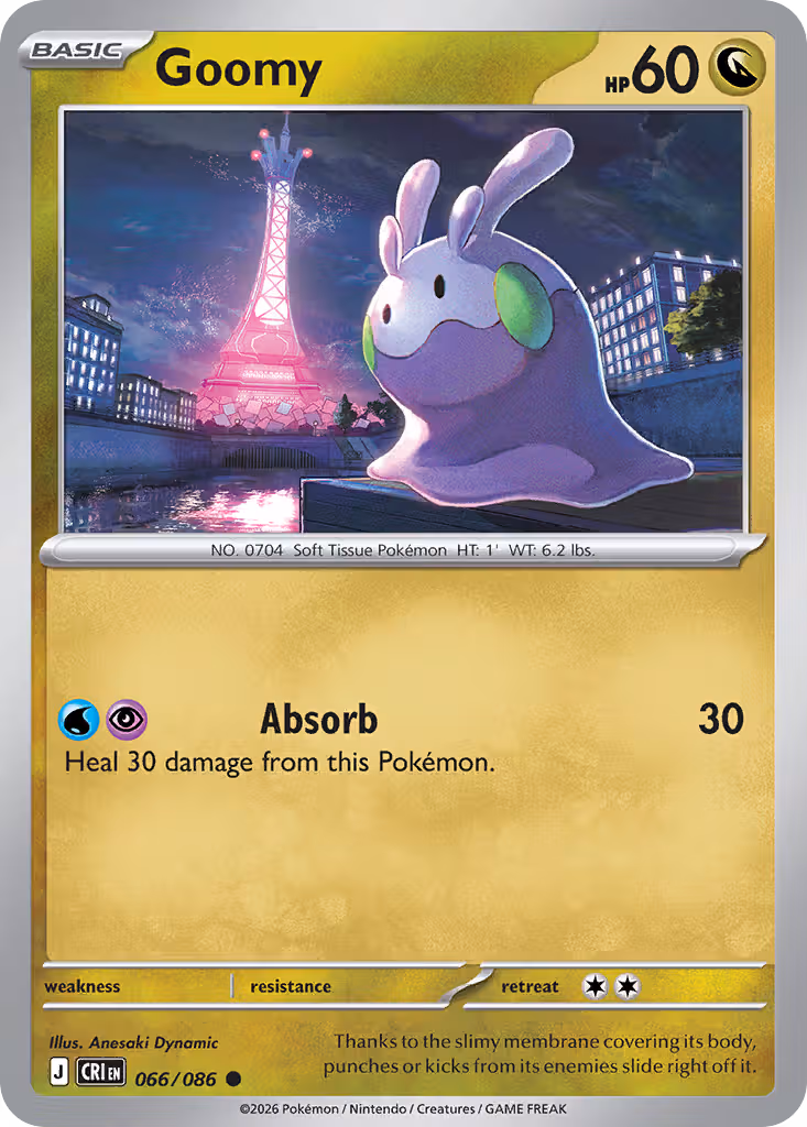 Goomy 66/86 Pokemon card