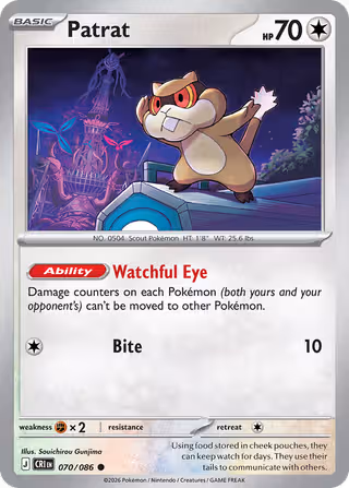Patrat 70/86 Pokemon card