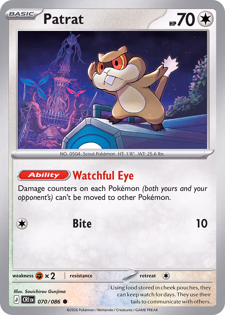 Patrat 70/86 Pokemon card
