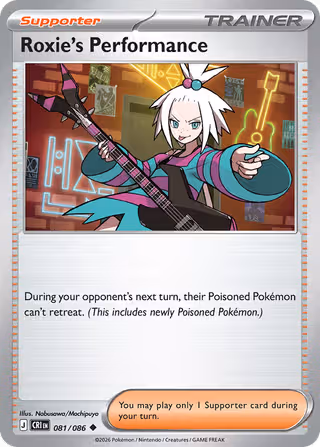 Roxie's Performance 81/86 Pokemon card