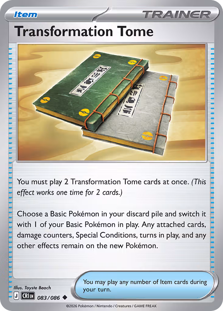 Transformation Tome 83/86 Pokemon card