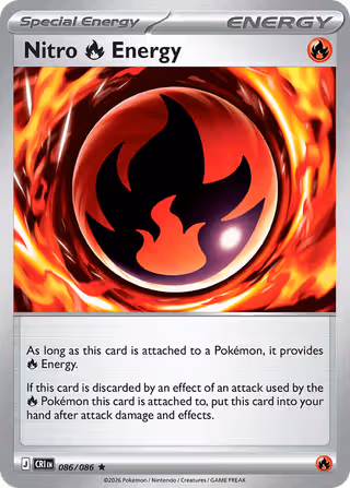 Nitro Fire Energy 86/86 Pokemon card
