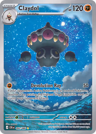 Claydol 92/86 Pokemon card