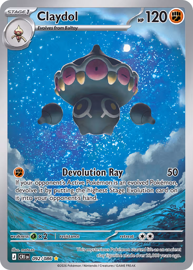 Claydol 92/86 Pokemon card