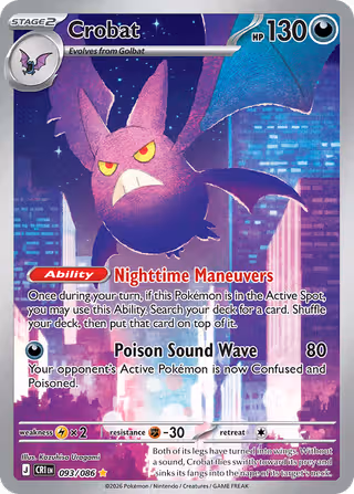 Crobat 93/86 Pokemon card