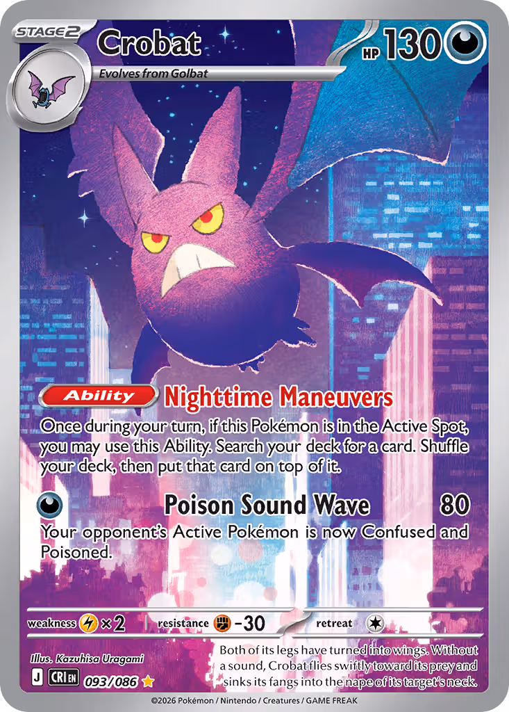 Crobat 93/86 Pokemon card