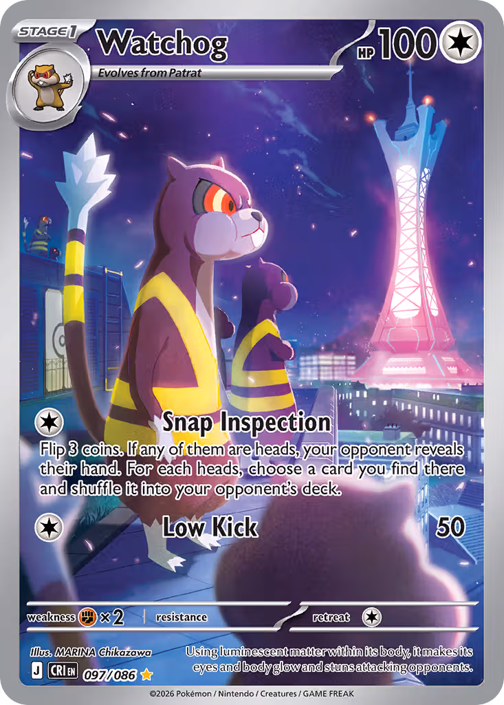 Watchog 97/86 Pokemon card