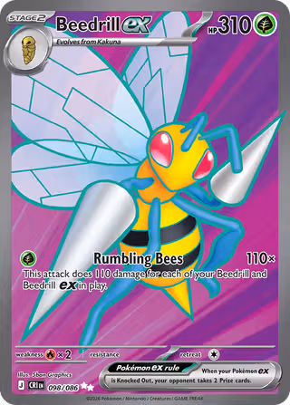 Beedrill ex 98/86 Pokemon card