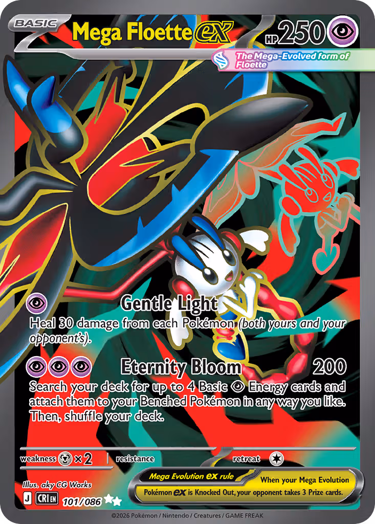Mega Floette ex 101/86 Pokemon card