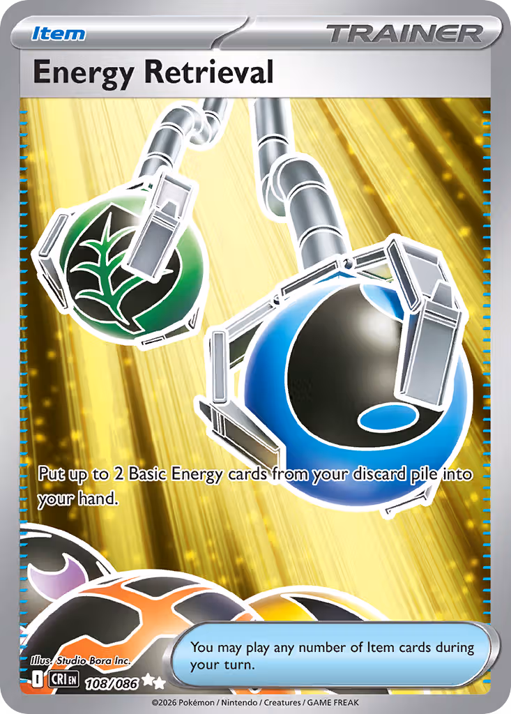 Energy Retrieval 108/86 Pokemon card