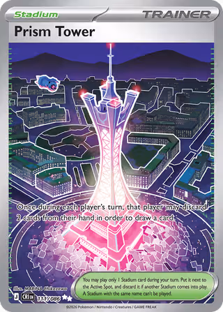 Prism Tower 111/86 Pokemon card