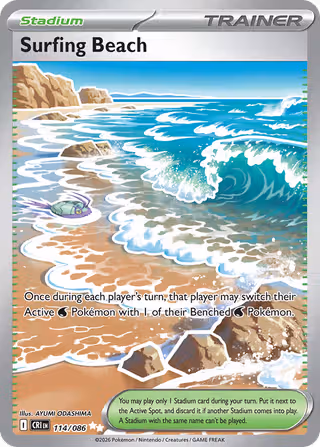 Surfing Beach 114/86 Pokemon card