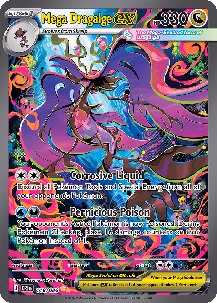 Mega Dragalge ex 118/86 Pokemon card