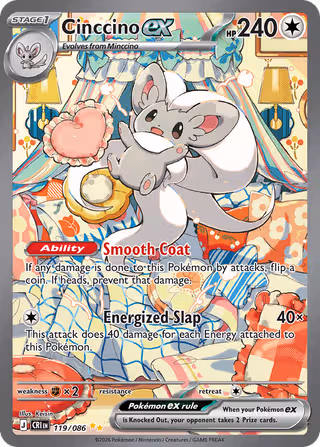 Cinccino ex 119/86 Pokemon card